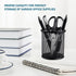 QYH Metal Pencil Holder for Desk Mesh Pen Cup 4 Packs Black Pen Organizer Office 3.54x3.93 Inch...