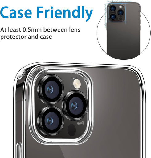 Compatible with iPhone 12 Pro Max Camera Lens Protector, Anti-Scratch 9H Tempered Glass Metal Camera Screen Protector Shockproof Cover for 12 Max ...