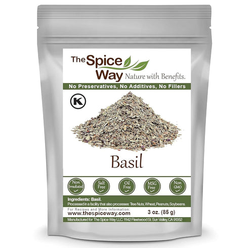 The Spice Way Basil Leaves - (3 oz) pure dried basil seasoning leaves...
