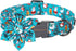 ARING PET Christmas Dog Collar-Cute Winter Girl Dog Collar with Flower, Adjustable Cotton Blue Christmas Pet Collar Puppy Collars...