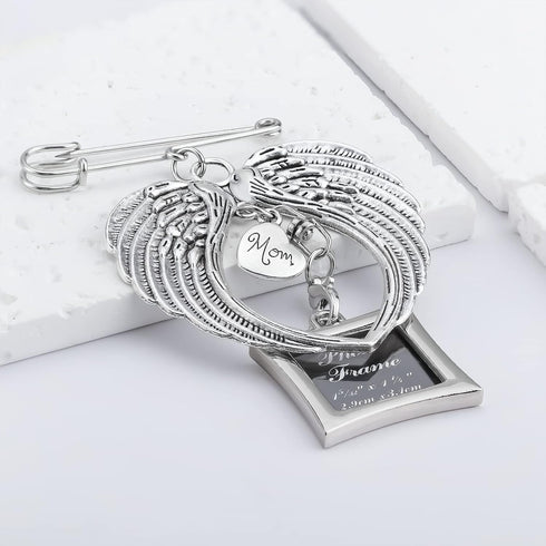 Sympathy Gifts for Loss of Mom Angel Wing Ornament Sometimes I Look Up and Know That Was You Guardian Angel Memorial Rear View Mirror Car Charm (S...