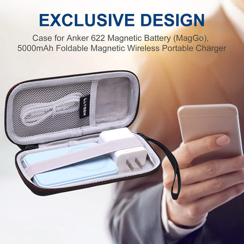 LTGEM EVA Case for Compatible with Anker 622 623Magnetic Battery and Apple MagSafe Battery Pack, Power Bank Storage Holder for Anker and iPhone US...