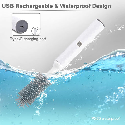 Electric Baby Bottle Brush Set, Multi-Purpose Cleaner Brushes,360°high-Speed Rotation Cleaning,1500mAh,Waterproof IPX65,Perfect Baby Bottle Brushe...