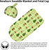 Cute Avocado Newborn Swaddle Blanket with Hat Sets Newborn Receiving Blanket for Boy Girl Swaddle Sack Shower Infant Gift...