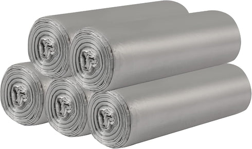 5 Rolls Small Trash Bags - 100 Counts Durable 4 Gallon Small Garbage Bags for home office kitchen Bathroom Bedroom Trash Can liners?Silver?...