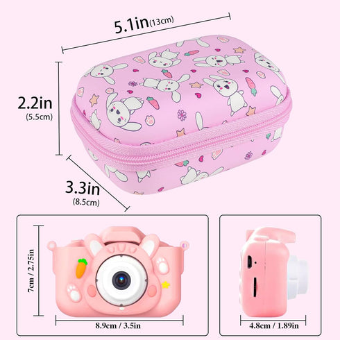 Leayjeen Kids Camera Case Compatible with Goopow/Mgaolo/CIMELR/Seckton/OZMI/Dylanto Kids Camera Toys, Easter Bunny Gifts for Toddlers Teens Girls ...