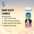 Ruth Celebrity Glass Jar Candle – Unscented Handmade Soy Wax Votive Candle – Unique Gift for Bader Ginsberg Fans & Law Lovers – Home Decor Collect...