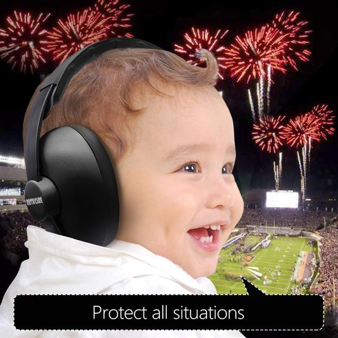 Baby Headphones Noise Cancelling Headphones for Babies for 3 Months to 3 Years (Black)...