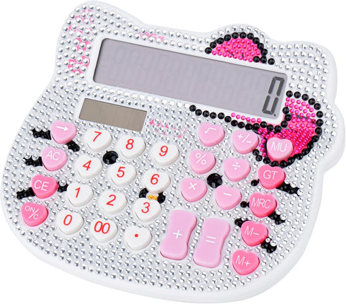 Women Calculators,Desktop Calculator 12 Digit with Large LCD Display and Sensitive Button, Solar and Battery Dual Power, Standard Function for Off...