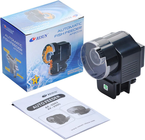 Lychee Aquarium Fish Feeder Vacation Aquarium Automatic Fish Food Dispenser Tank Feeder Timer Auto Feeders for Holiday Vacation Fish Dispenser (AF...