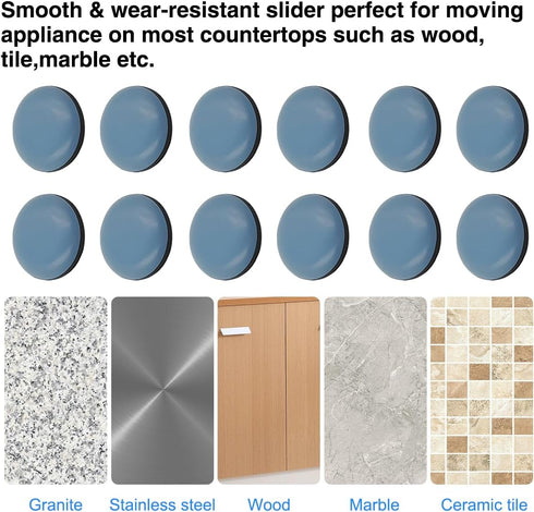 36pcs Kitchen Appliance Sliders,SonKu Countertop Appliance Slider,Slider for Kitchen Appliances,Small Appliance Slider Easy to MovIing & Space Sav...