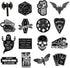 Pibupibu Horror Dark Brooch Cool Enamel Pins Black Art Set for Jacket Backpack Hat Pant Accessories, 16 Packs...
