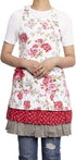 Women's Cotton Floral Apron with Pockets, Adjustable Long Ties for Kitchen Cooking, Baking and Gardening,29x21inch...