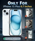 FNTCASE for iPhone 15-Plus Phone Case: Magnetic Clear Military Grade Shockproof Anti Yellowing Slim Phone Cover with Camera Lens Protector & Scree...