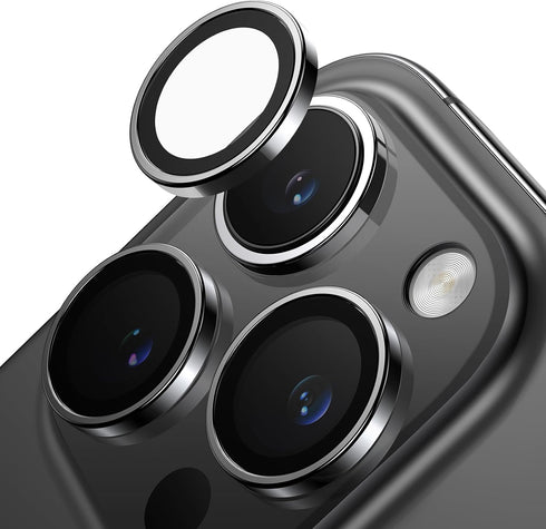 TORRAS Top-Notch LensGuard iPhone 15 Pro/iPhone 15 Pro Max Camera Lens Protector Aerospace Grade 9H Tempered Glass [1:1 Invisible Precision Fit & ...