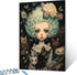 Curly-haired Doll and Her Cat DIY Oil Paint by Numbers for Adults Beginners Without Frame Cool Dolls Painting by Number on Canvas with Brushes and...