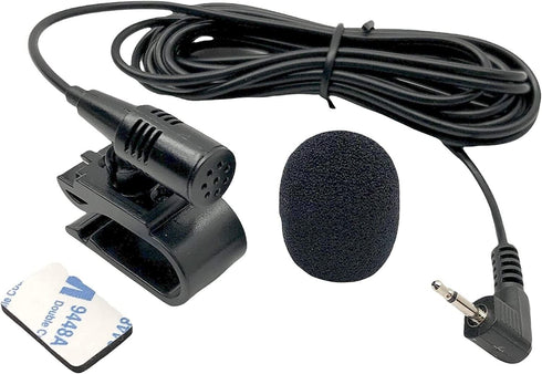 Mic 3.5mm External Microphone Assembly for Car Vehicle Head Unit Bluetooth Enabled Audio Stereo Radio Receiver GPS DVD with 3m Cable Plug and Play...
