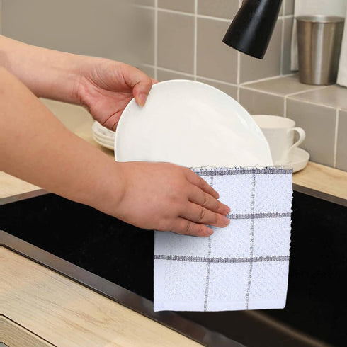 AMOUR INFINI Cotton Kitchen Dish Cloths Set of 8 – Highly Absorbent, Super Soft Premium Terry Cleaning Cloth (12"x12" Inch) Premium Dishcloths for...