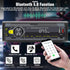 UNITOPSCI Single Din Car Stereo Bluetooth 5.0 Multimedia Audio Receiver, Push to Talk Assistant, Hands-Free Call Voice Control,MP3/FM/AUX in/USB/T...