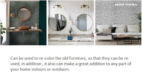 7" DIY Decorative Patterned Paint Roller Decorative Rubber Roller Pattern Roller Wall Decoration with Plastic Handle for Wall Treatments, Furnitur...