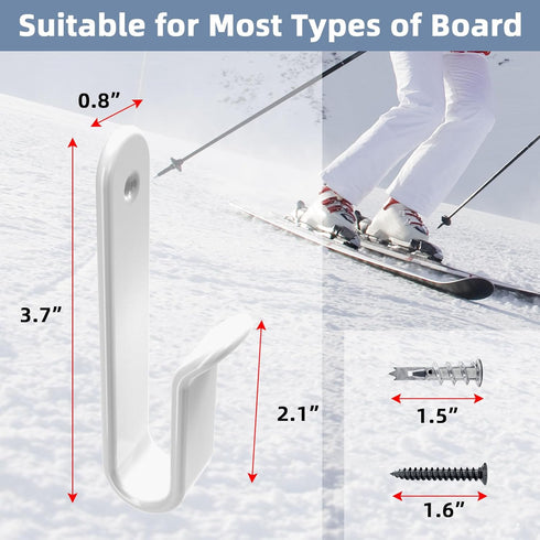 Horizontal Snowboard Wall Mount Clips Snowboard Rack Wall Mount Snowboard Mount Storage Snowboard Wall Mount for Room...