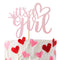 1 PCS It's a Girl Cake Topper Pink Glitter Sweet Baby Girl Cake Picks Baby Shower Cake Decorations for Gender Reveal Girls 1st Birthday Party Supp...