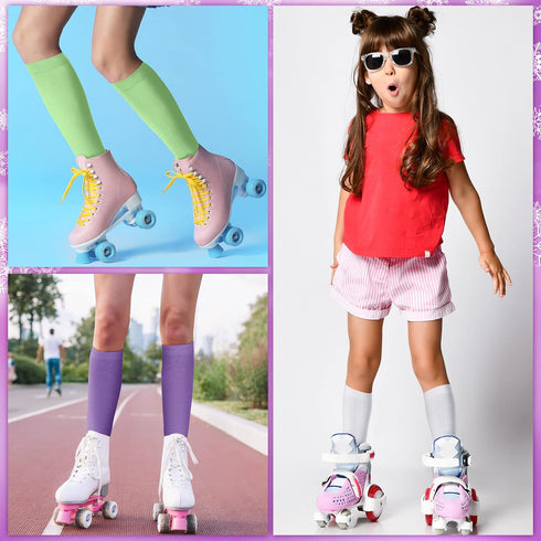 6 Pairs Socks Cotton Compression Socks Roller Skate Socks For Sport Women Girl Youth...