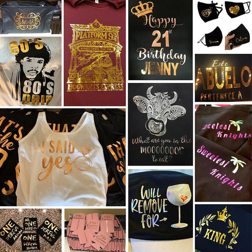 Champagne Gold HTV Heat Transfer Vinyl for T-Shirt and Apparel 12" X 10"(Light Gold, Pack of 3)...