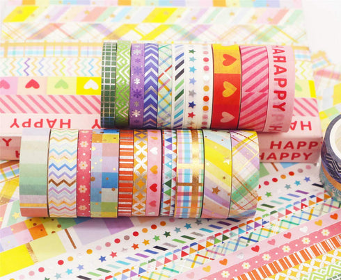 YUBBAEX Bright Mix Gold Washi Tape Set VSCO Foil Masking Tape Decorative for Arts, DIY Crafts, Journal Supplies, Planners, Scrapbook, Card/Gift Wr...