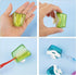 Framendino, 6 Pack Toothbrush Head Covers Caps Holder Case Protector Box with Suction Cup Convenient for Bathroom Wall Mirror Home Outdoor Travel...