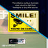 iSYFIX Smile You're on Camera Reflective Stickers for Business - 2 Pack 14x10 Inch - Self-Adhesive Vinyl Decal, Laminated for UV Protection, Fade ...