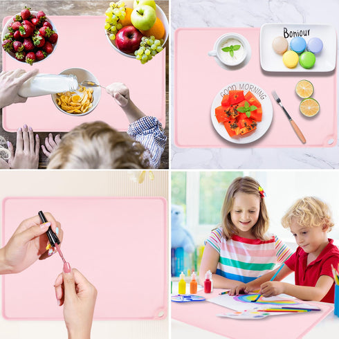 Kids Silicone Cloud Shape Non Slip Placemat for Baby Toddlers - Portable Food Mat, BPA Free Reusable for Travel and High Chairs - Easy to Clean an...
