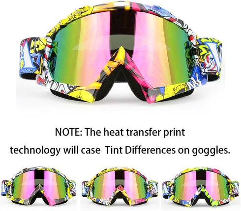 JAMIEWIN Motocross Goggles for ATV, Dirt Bike, Motorcycle, UTV & MX - OTG Offroad Riding Goggles with Anti UV, Dustproof & Anti Fog Protection for...