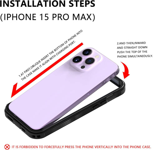 for iPhone 15 Pro Max Waterproof Case,Compatible with Magsafe,Hybrid Rugged Shockproof Full Body Protective,with Lanyard,Clear Lens/Screen Protect...