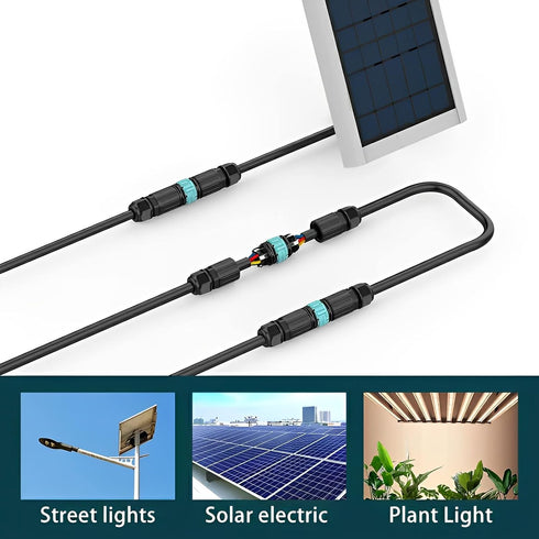 Quick Connector IP68 Outdoor Waterproof Electrical Wire Connector for 5-14mm Wire Diameter, (Max 16A, 450V), 2 Way (3 Pin)...