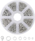 Jump Rings for Jewelry Making Lobster Clasps and Chain Extension Tails 4mm 5mm 6mm 7mm 8mm 10mm Open Jump Rings for Necklace Repair(White K)...