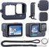 SEASKY 6 in 1 Protective Kit Accessories for Gopro Hero 12/11/10/9 Black Action Camera Silicone Shell Case Housing+3Pcs Glass Screen Protector+Dir...