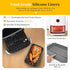 MMH Air Fryer Silicone Liners for Ninja DZ071 7QT Foodi 6-in-1 DualZone FlexBasket, Reusable Airfryer Replacement Baking Basket Insert Accessories...