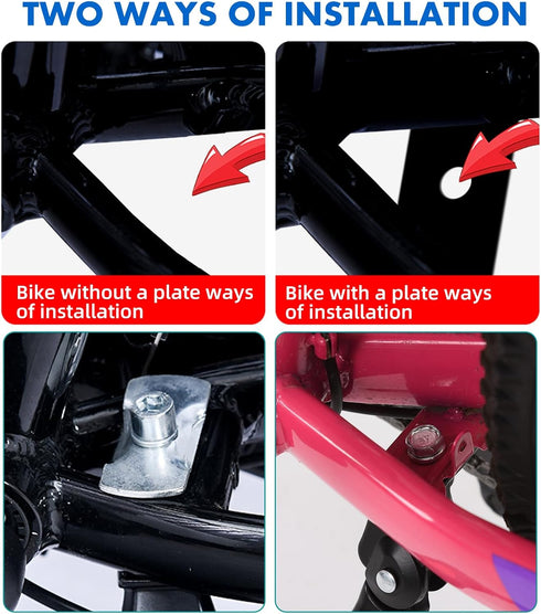 Bike Kickstand, Kids Bicycle Kickstand,Adjustable Aluminum Alloy Center Mount for 16 18 20 Inch Bicycle Wheel, Cycling Bracket for Wheel Mountain ...