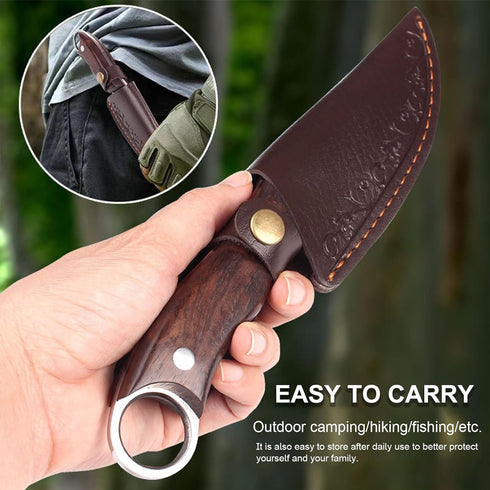 Fixed Blade Hunting Knife, 8.5-inch Bushcraft Survival Tactical Knife with Sheath and Non-Slip Ergonomic Handle for Camping, Outdoor, Bushcraft...