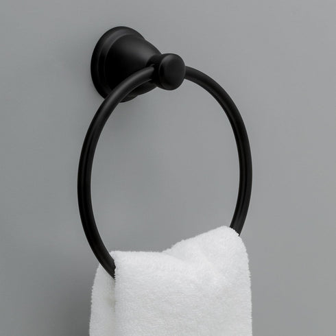 Franklin Brass KIN46-MB Kinla Towel Ring, Matte Black...