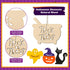 MGparty Halloween Crafts 60PCS Halloween Wooden Slices DIY Natural Wood Crafts Unfinished Predrilled Cutouts Ornaments for Kids Halloween Hanging ...