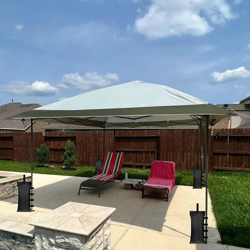 Tent Weights Set of 4 Sand Bags for Canopy Legs Outdoor Instant Sun Shelter Patio 112LBS Large Heavy Duty (Black)...