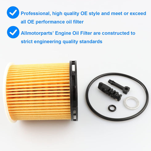 Oil Filter, Replace 26350-2M000, 263502M000 Compatible with Hyundai Kia 1.6L - 2020-2022 Accent Sonata Venue, 2021-2022 Elantra Kona Santa Fe, 202...