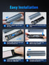 M.2 NVME SATA SSD Enclosure Adapter ,V VCOM Tool-Free USB 3.2 Gen 2 10Gbps NVMe PCI-E 6Gbps SATA M-Key / B+M Key Solid State Drive External Adapte...