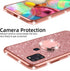 nancheng for Samsung Galaxy A21S Phone Case Cute Girls Women Glitter TPU Cover with Ring Stand & Strap Lanyard Shockproof Protection Case - Rose G...