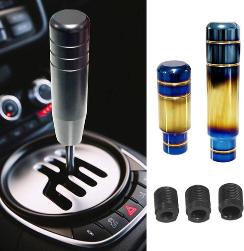 Heavy Weighted Shift Knob 3 Adapters, Aluminum Alloy Car Gear Lever Stick Shifter Handle Fit Most Automatic Manual Vehicle 13CM/5.12 INCH (1Pack B...