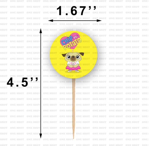 Chip and Potato Cupcake Toppers,Party Supplies Decorations...
