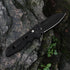 Pocket Folding Knife for Men: 3.93" Stainless Steel All Black Blade, Axis Lock, G10 Scales with Clip, EDC Knives Great for Outdoor, Camping, Hikin...