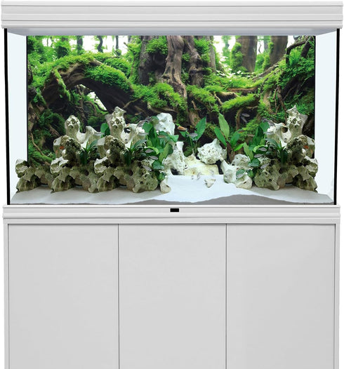 AWERT 48x18 inches Tree Branches Fish Tank Background Green Algae Aquarium Background River Bed & Lake Aquarium Background Vinyl Background...